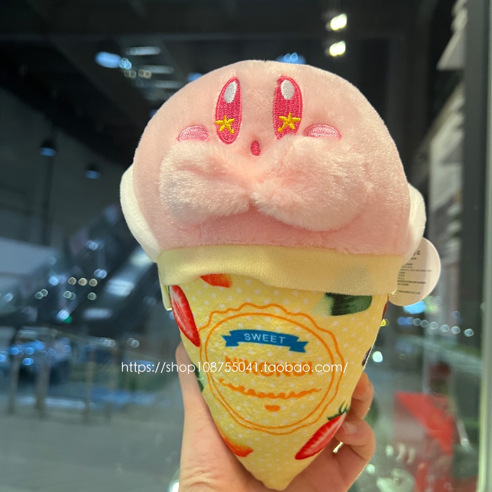 Búp Bê Nhồi Bông Hình Cây Kem Kirby Dễ Thương