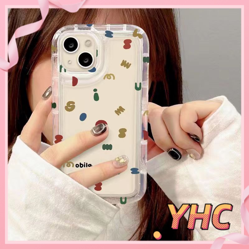 Ốp lưng iPhone Chữ cái, graffiti màu, túi khí chống chấn động, camera bảo vệ, vỏ điện thoại silicon Cho Iphone 6 / 6S / 6splus / se / 7 / 7plus / 8 / 8plus / X / xs / xsmax / 11 / 12 / 13 / 14 / Plus / pro / pro max-746