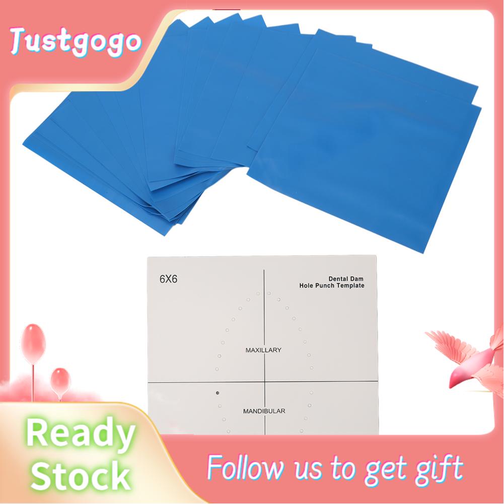 Justgogo 36 Sheet Dental Rubber Dam  Free Unscented Hygienic Isolation Barrier EJJ