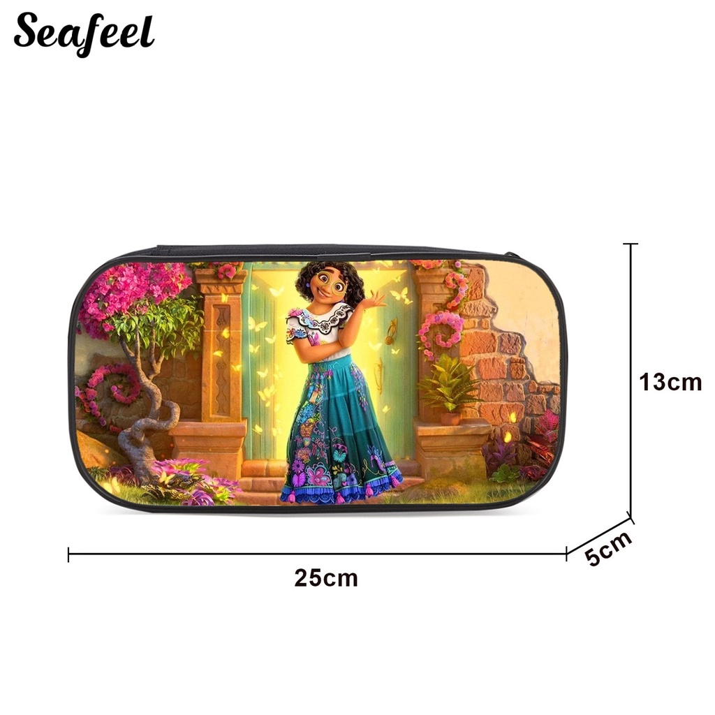 Túi Đựng Bút Bằng Vải Oxford Chống Bụi Họa Tiết Hoạt Hình Dễ Thương