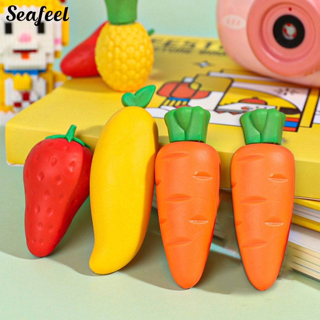 Set 2 Hộp Gôm Tẩy Hình Trái Cây Hoạt Hình Dễ Thương