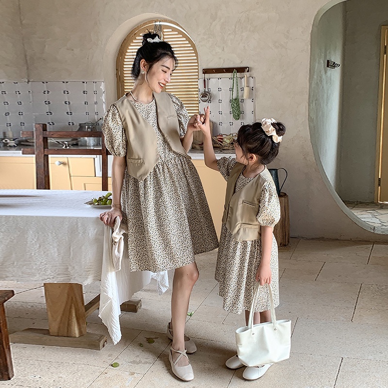 Bộ Đầm Công Chúa Hai Mảnh Thời Trang Mùa Hè Hàn Quốc 2023 Cho Mẹ Và Bé