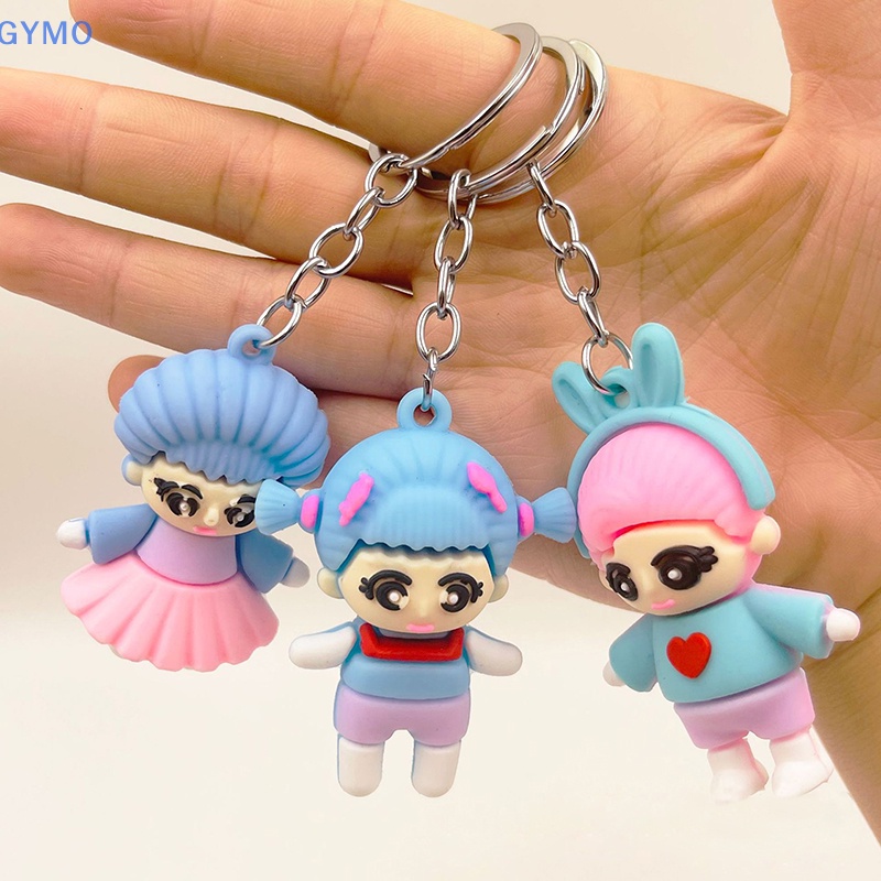 Móc Khóa Hình Búp Bê Hoạt Hình Bằng PVC Mềm Mại