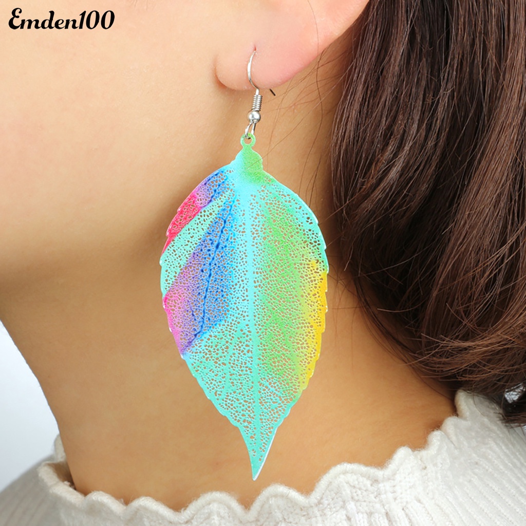 1 Đôi Bông Tai Chiếc Lá Thời Trang Nữ Tính