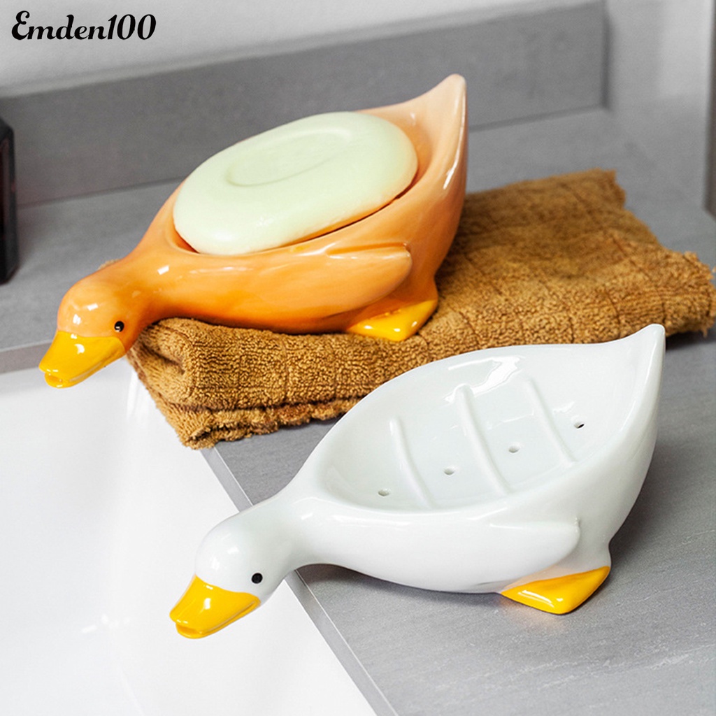 Khay Đựng Xà Phòng Bằng Sứ Hình Vịt Hoạt Hình Dễ Thương