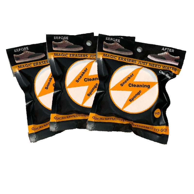 Miếng bọt biển hai mặt được làm ẩm trước làm sạch &amp; trắng đế giày cho nam và nữ