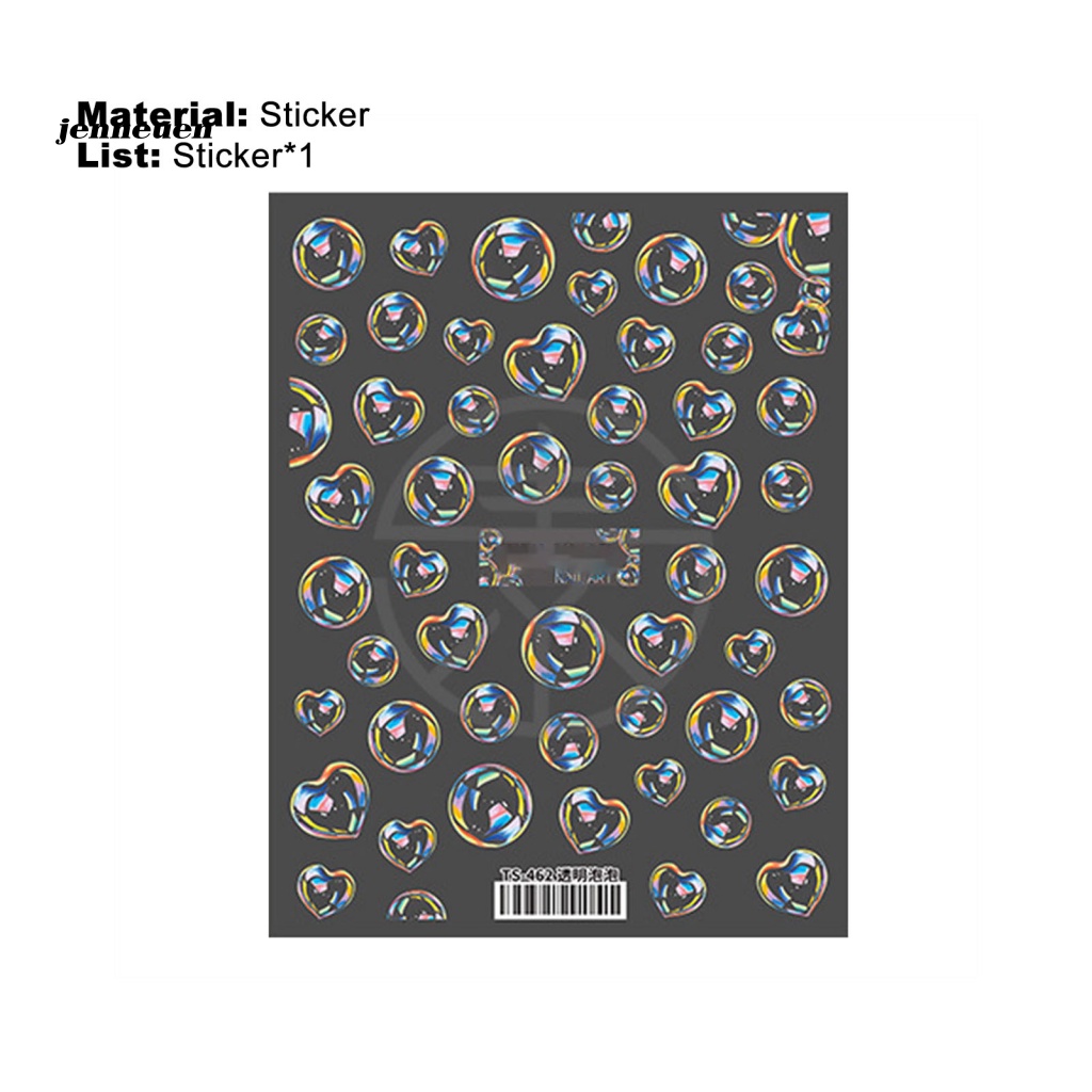 Miếng Dán Bong Bóng Trong Suốt Nhiều Hình Dạng Dùng Trang Trí Móng Tay DIY