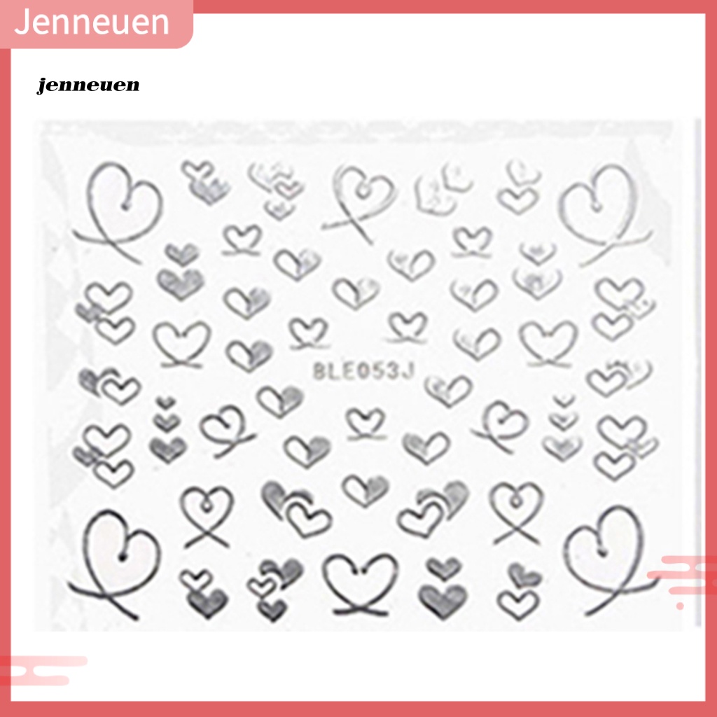 Miếng Dán Trang Trí Móng Tay Hình Trái Tim Xinh Xắn