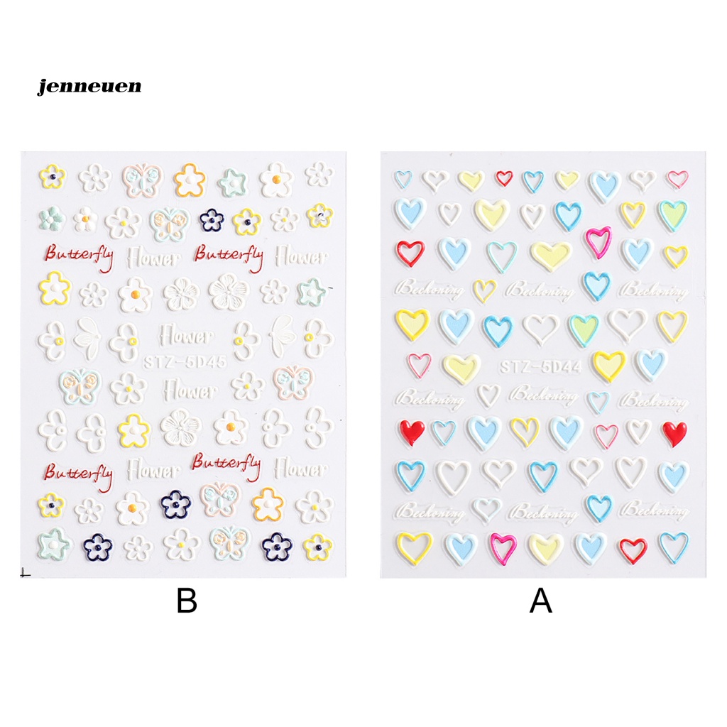 Miếng Dán Trang Trí Móng Tay Họa Tiết Chữ Tiếng Anh 5D Nhiều Kiểu Độc Đáo Thời Trang