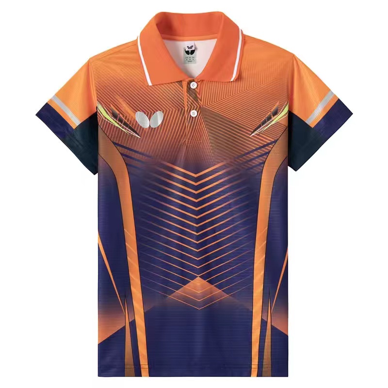 Áo Thun Bóng Bàn Thoáng Khí Thoải Mái Họa Tiết Bướm Mới Cho Nam Nữ