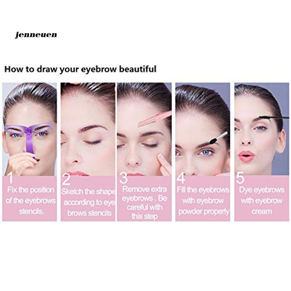 Bộ 8 Khuôn Thẻ Vẽ Lông Mày Chuyên Nghiệp