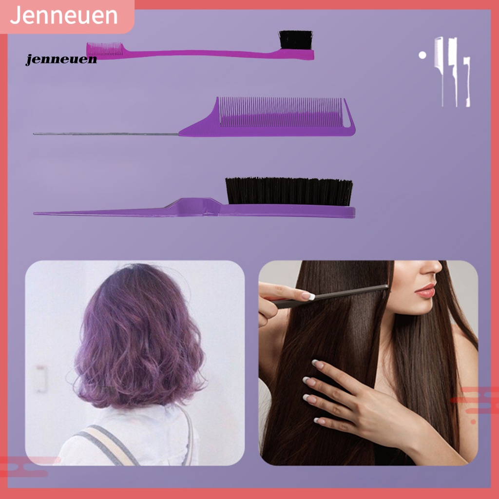 Bộ 3 Lược Nhuộm Tóc Bằng Kim Loại Thiết Kế Nhỏ Gọn Cho Nữ