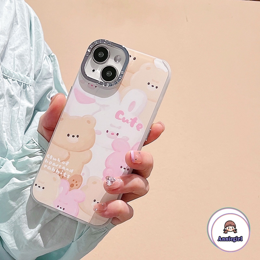 Ốp Điện Thoại Hình Thỏ Nhiều Màu Dễ Thương Cho iPhone 14 Pro 13 12 / 12pro 11 Pro Max XR XS 7 8Plus