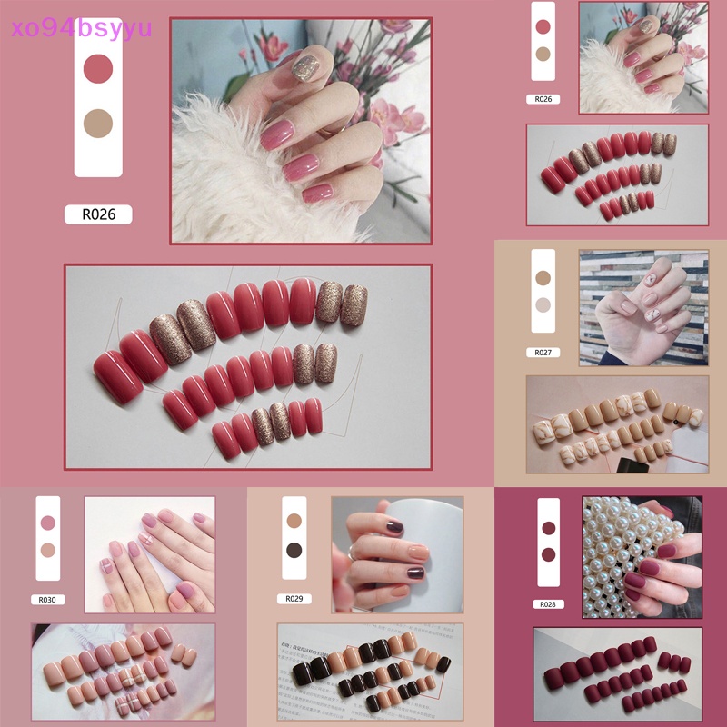 Set 24 Móng Tay Giả Xo94Bsyu Có Thể Tháo Rời Được