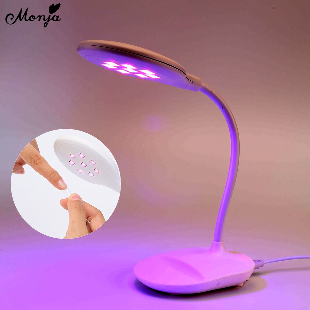 Monja Đèn LED UV 8 Bóng Chuyên Dụng Hong Khô Sơn Móng Tay Nhanh Chóng