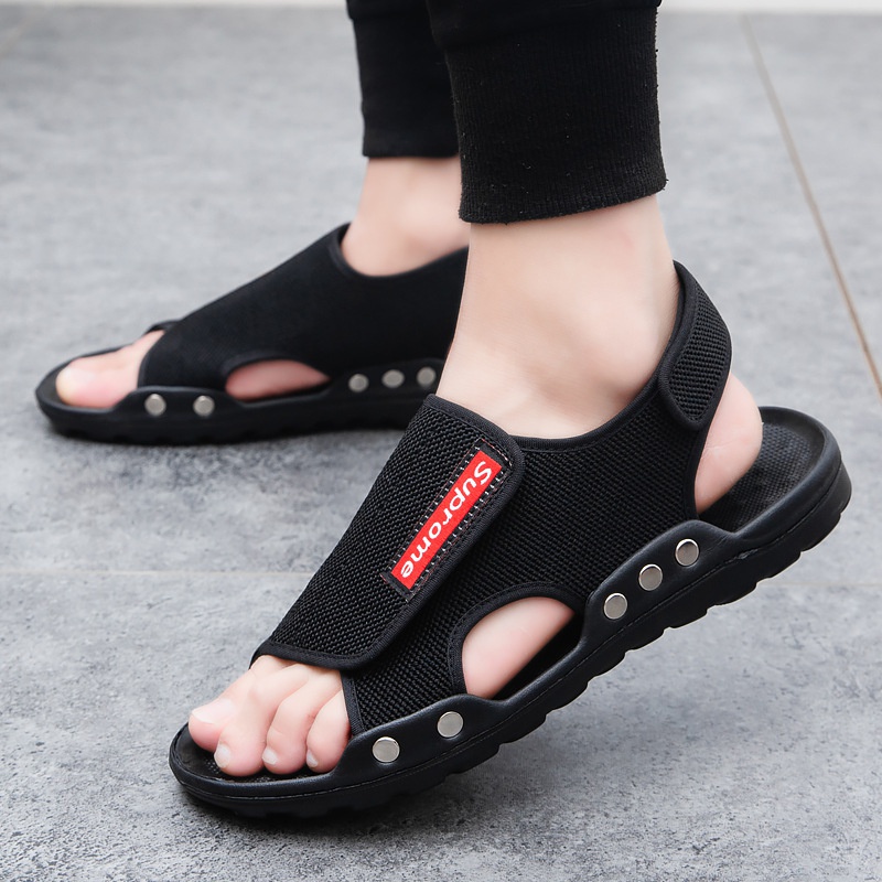 Giày Sandal Đế Bằng Thoáng Khí Thời Trang Mùa Hè 2023 Dành Cho Nam