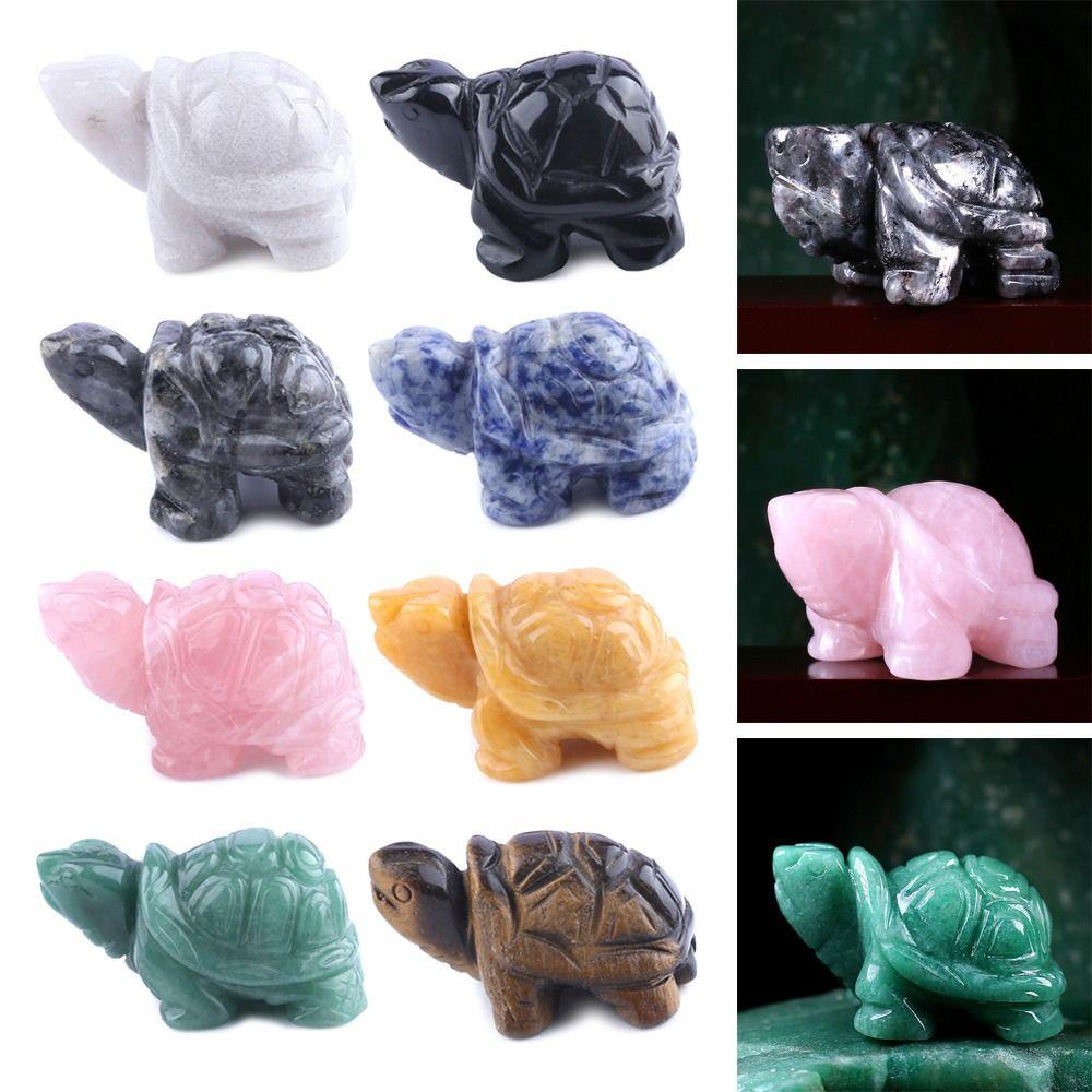 Muvako Tượng Rùa Biển 2 "Bằng Đá Tự Nhiên Giàu Có Thời Trang Trang Trí Bể Cá