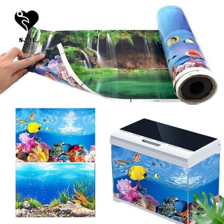 Miếng sticker 3D SJJL trang trí bể cá nhiều họa tiết độc đáo