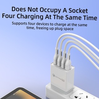 Củ Sạc Nhanh Với 4 Cổng USB Cho Điện Thoại Android ios