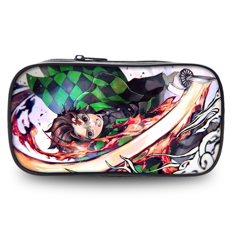 Túi Đựng Bút Có Khóa Kéo Họa Tiết Demon Slayer Sáng Tạo