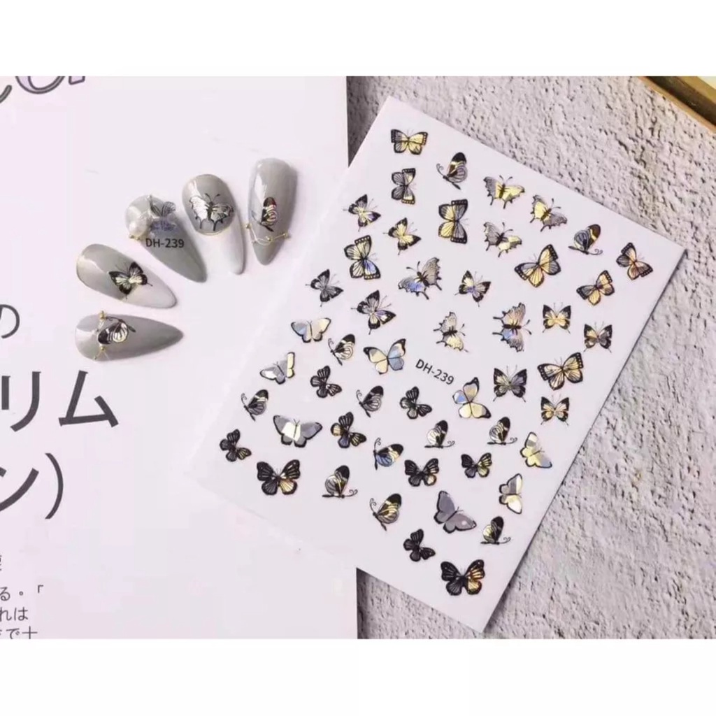 Sticker thương hiệu trang trí nail nhiều mã mới