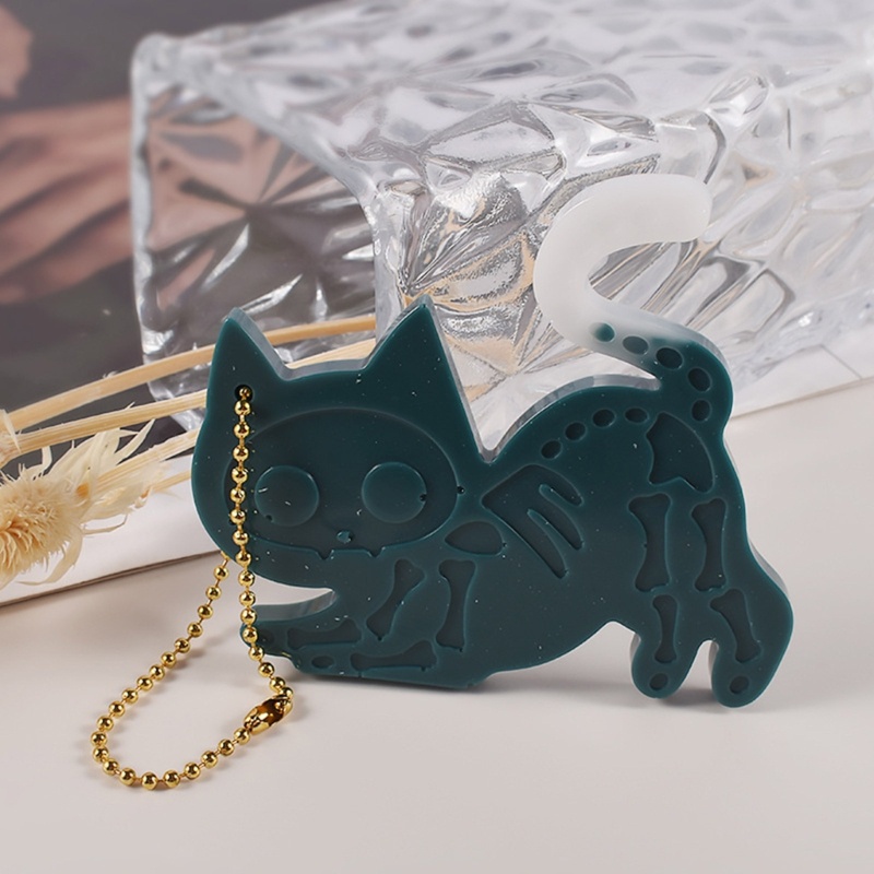 Weizz Khuôn Silicon Làm Móc Khóa Hình Mèo halloween