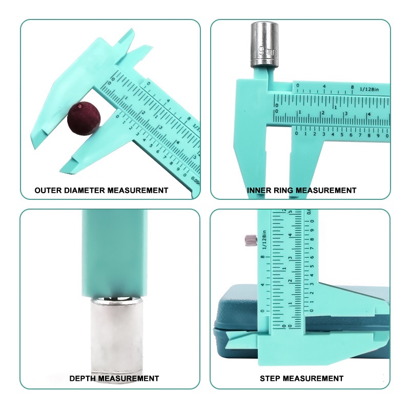 Thước kẹp nhựa mỏ vịt 80 mm, thước nhựa đo cân lông mày trong đời sống và phun xăm.