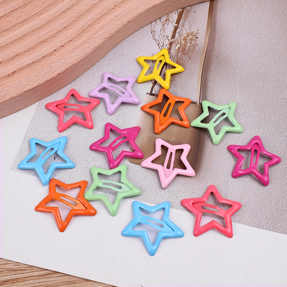 Kẹp Tóc Kim Loại Hình Ngôi Sao Năm Cánh Phong Cách Hàn Quốc Dễ Thương y2k