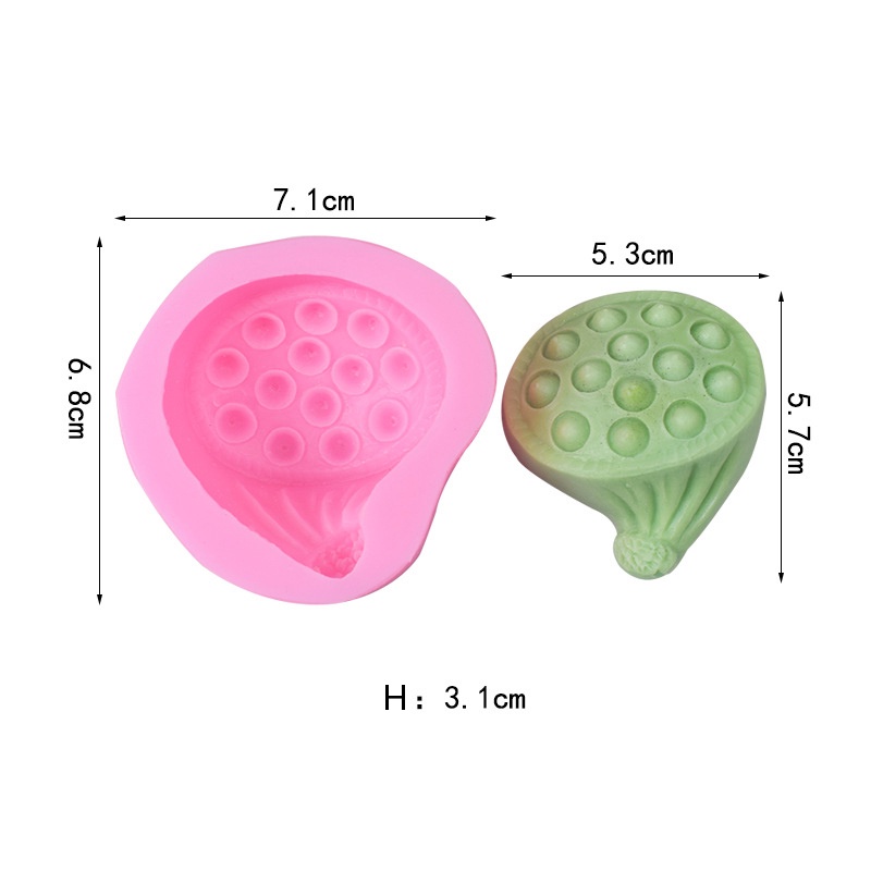 Khuôn Silicone Tạo Hình Làm Bánh Kẹo Hình Lá Sen Diy