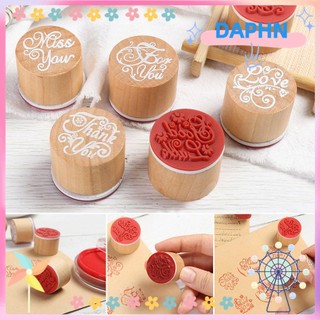 Dụng cụ đóng dấu in chữ Thank you bằng gỗ và cao su trang trí sổ tay/ album/ sổ lập kế hoạch diy