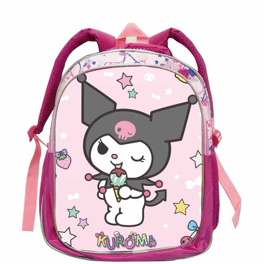 Ba lô sanrio kuromi dành cho nữ nam sinh viên dung tích lớn thoáng khí in cá tính túi xách nữ đa năng 1