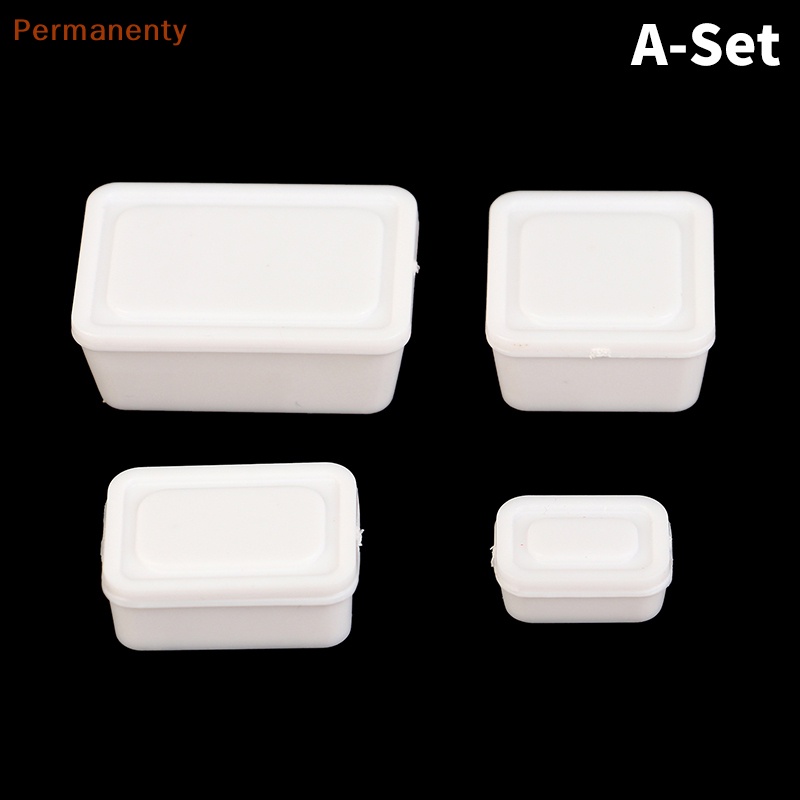 1 Bộ Hộp Cơm Bento Màu Trắng Tỷ Lệ 1: 12 Dùng Trang Trí Nhà Búp Bê