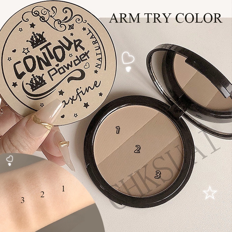 Bảng màu phấn má hồng HUAQING hiệu ứng lì / ánh nhũ