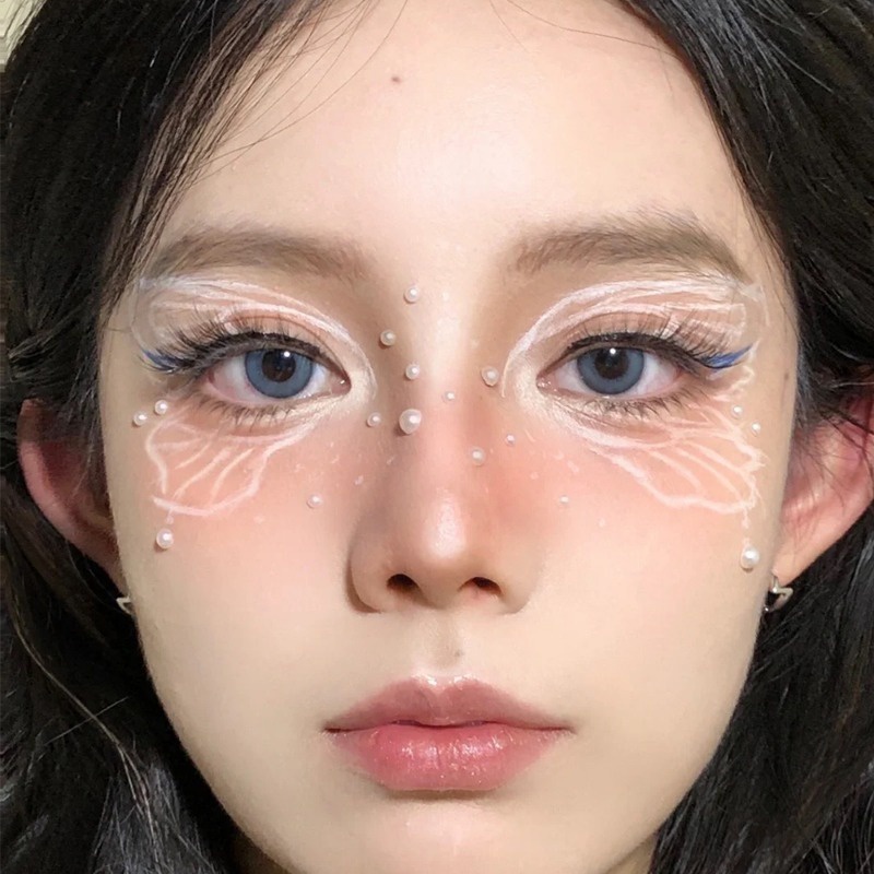 Miếng Dán Hình Xăm Đính Đá / Ngọc Trai / Kim Cương Giả Chống Thấm Nước Độc Đáo Dùng Trang Trí Tiệc Hóa Trang DIY