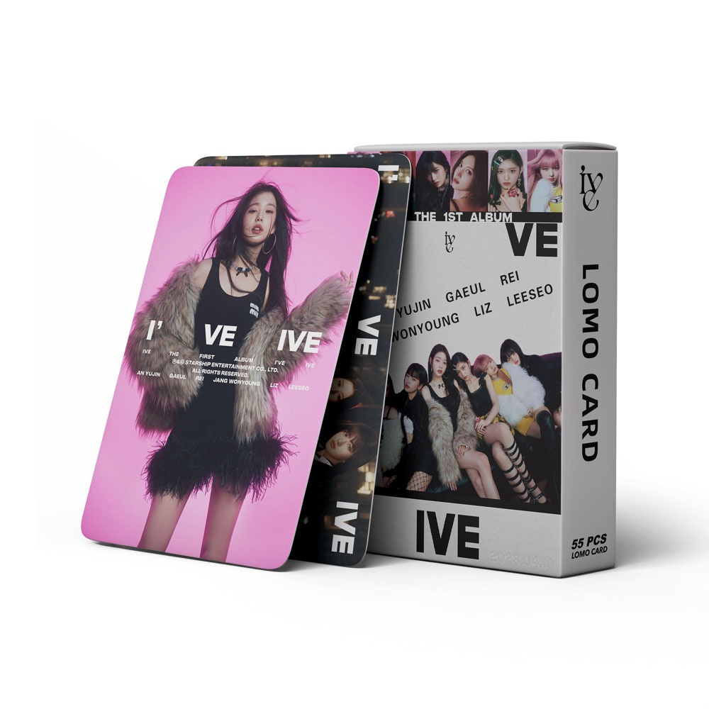 Hộp 55 Ảnh Lomo Card LIZ Yuji LEESEO WONYOUNG REI GAEUL Kpop