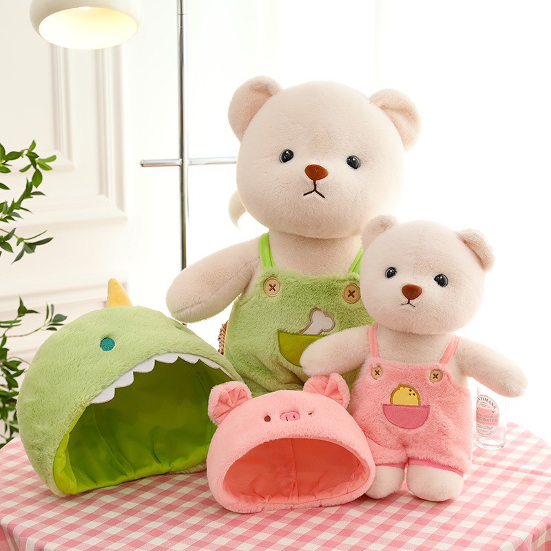 Gấu Bông Lena Teddy Đội Mũ Mặc Áo Xinh Xắn Nhiều Màu Sắc - THINGKIDS