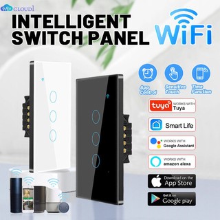 Tuya switch wifi smart touch light switch 1/2/3/4 gang 100-250v smart life cloud1