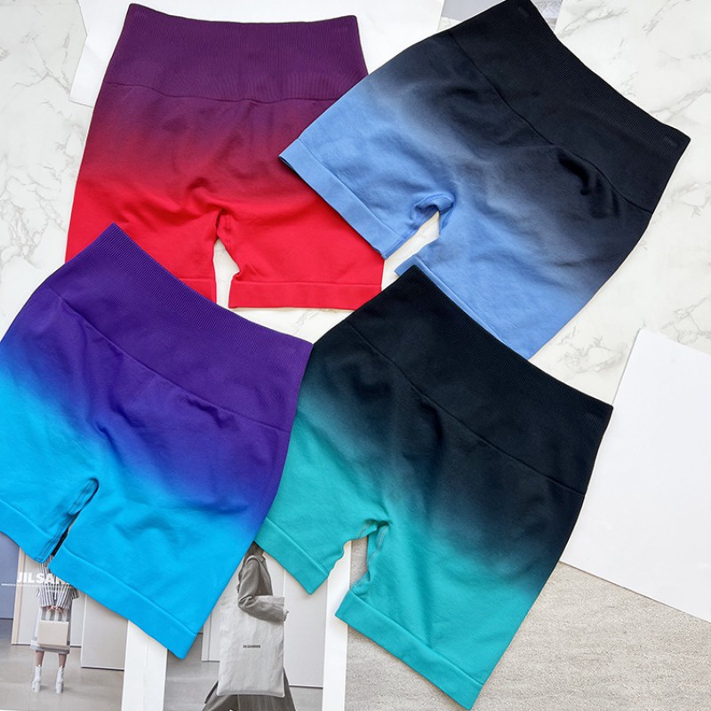Quần Short Thể Thao Yoga Lưng Cao Co Giãn Thoáng Khí Không Đường May