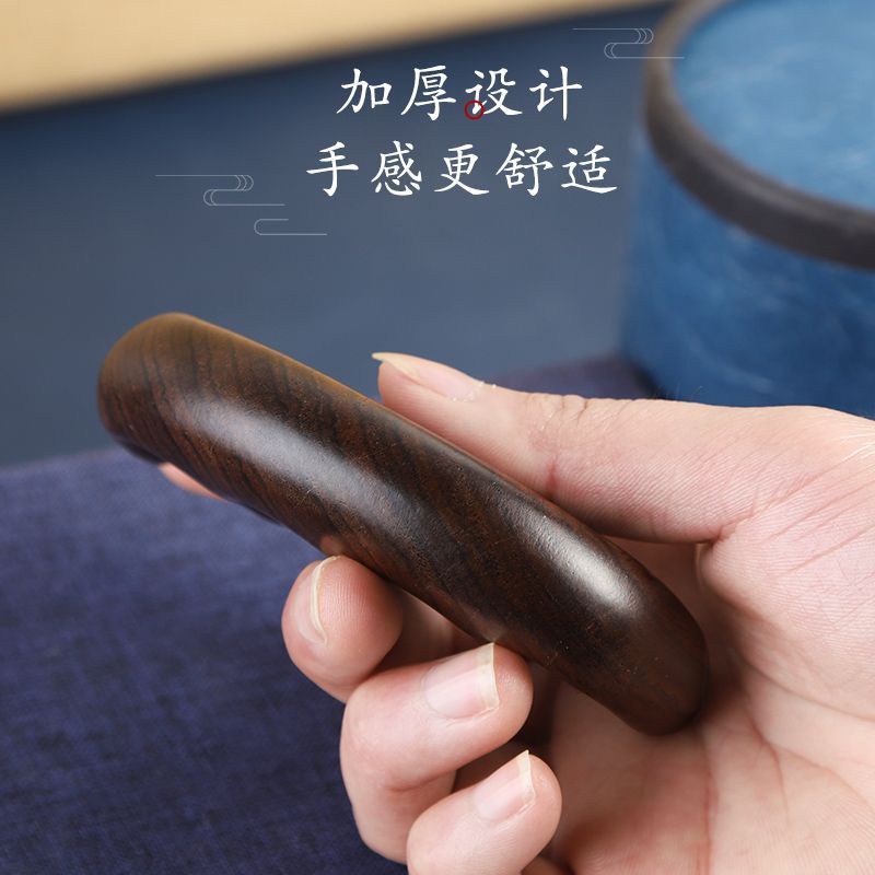 Lược Chải Tóc meridian Mát Xa Đầu Răng Lớn Răng Lớn Bằng Gỗ Mun Dành Cho Gia Đình