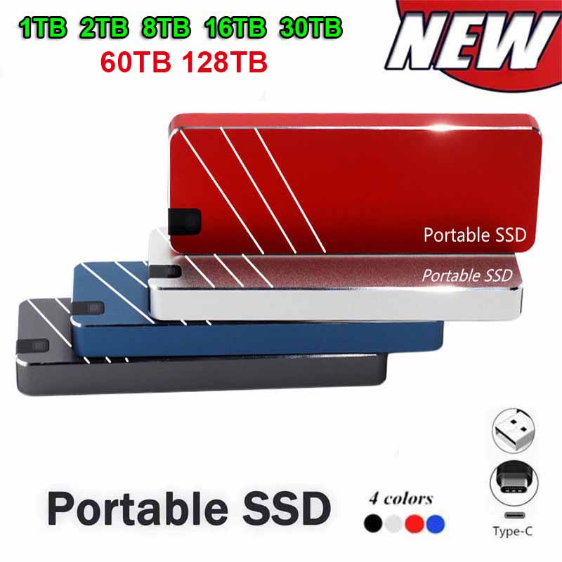 Ổ Cứng Ngoài SSD Type-C / USB3.1 1TB 2TB 8TB 16TB 30TB 60TB 128TB Cho Laptop