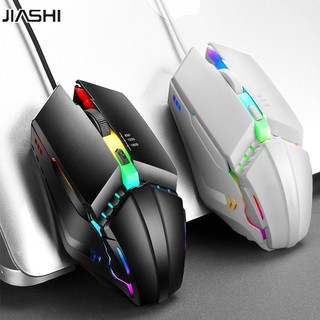 JIASHI Chuột chơi game Chuột chơi game có dây chiếu sáng đầy màu sắc