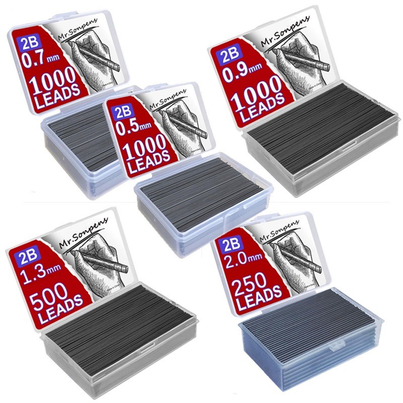Hộp 250 / 500 / 1000 Bút Chì Cỡ Lớn 0.5 0.7 0.9 1.3 2.0mm