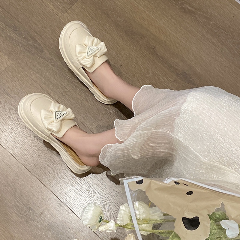 Dép đi trong nhà Đính Nơ Chống Trượt Thoải Mái Thời Trang Cho Nữ