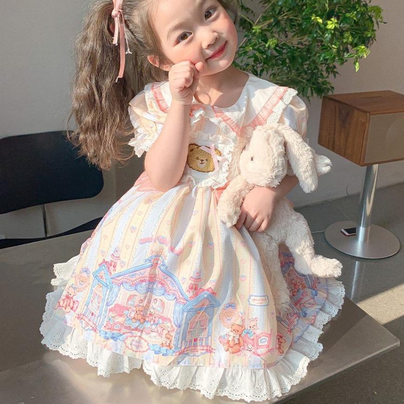 Đầm Công Chúa Phong Cách Lolita Cho Bé Gái