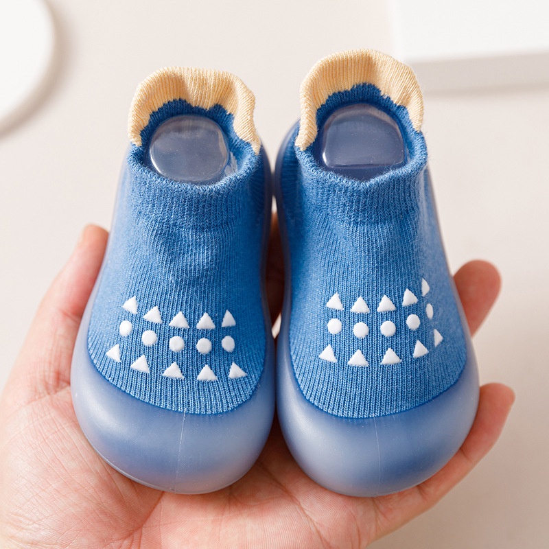 Giày Tập Đi Đế Cao Su Mềm Chống Trượt In Hình Cáo Hoạt Hình Unisex Cho Bé Trai