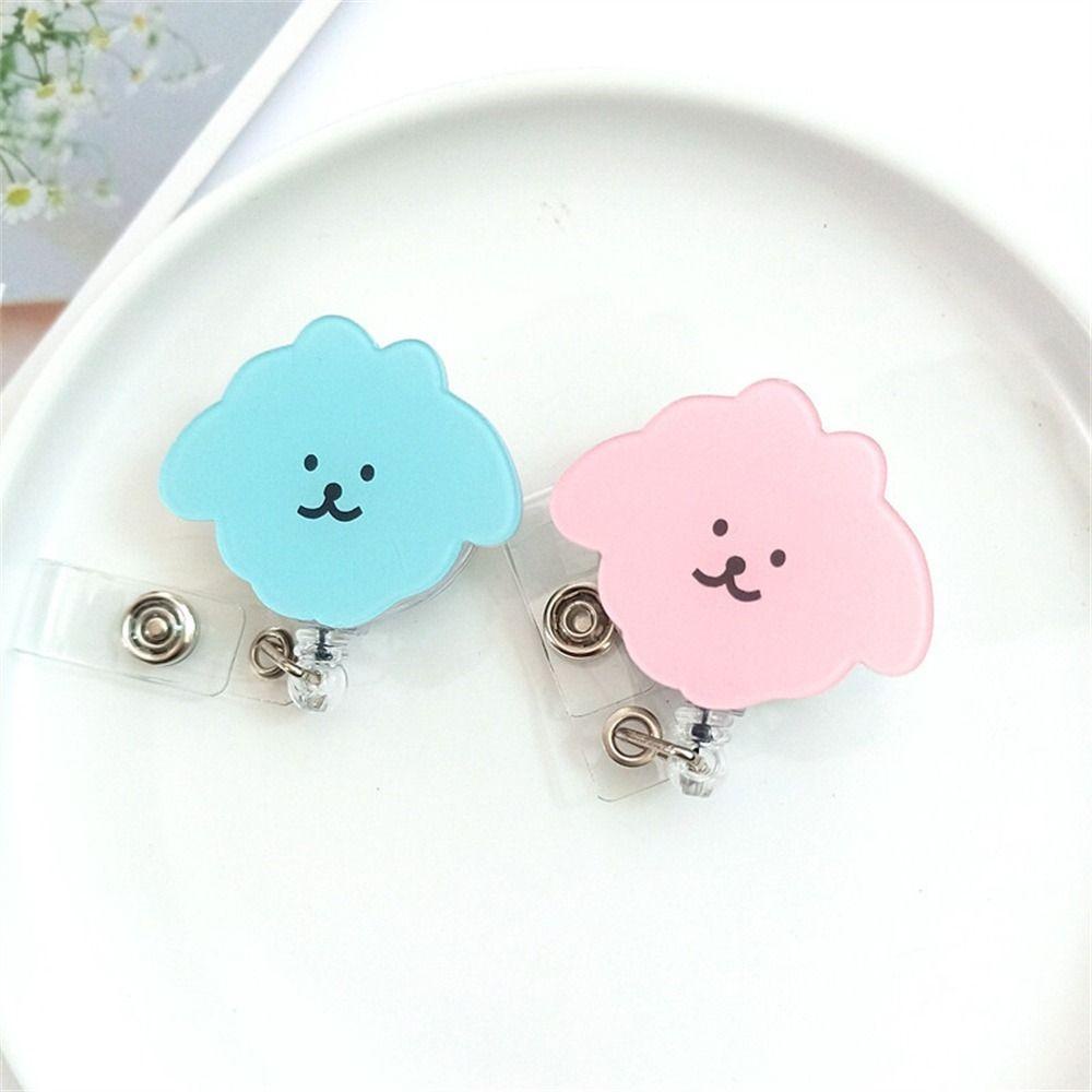 Lanfy Giá Đỡ Huy Hiệu Cài Áo / Thẻ Tên Bằng acrylic Hình Cún Hoạt Hình Sáng Tạo Dễ Kéo Cho Văn Phòng / Trường Học