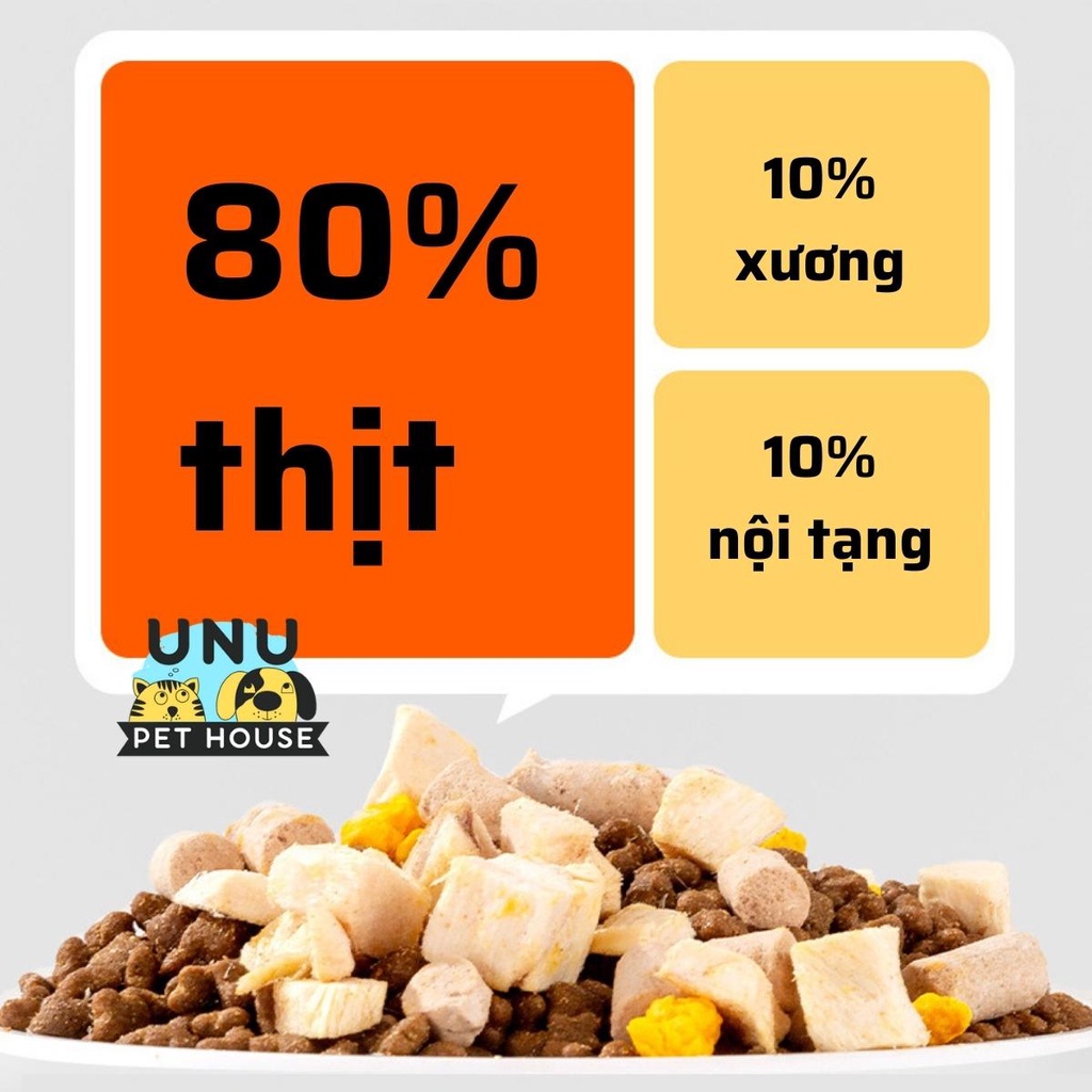 Hạt cho mèo DONGPET mix cùng thịt sấy khô chuyên dành cho mèo kén ăn gói dùng thử – UNU Pet House