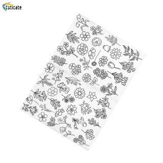 Chất ổn định hòa tan trong nước Cuticate Hoa văn thực vật hòa tan trong nước Dễ sử dụng Rửa sạch Giấy thêu khâu tự dính cho áo sơ mi Quilting