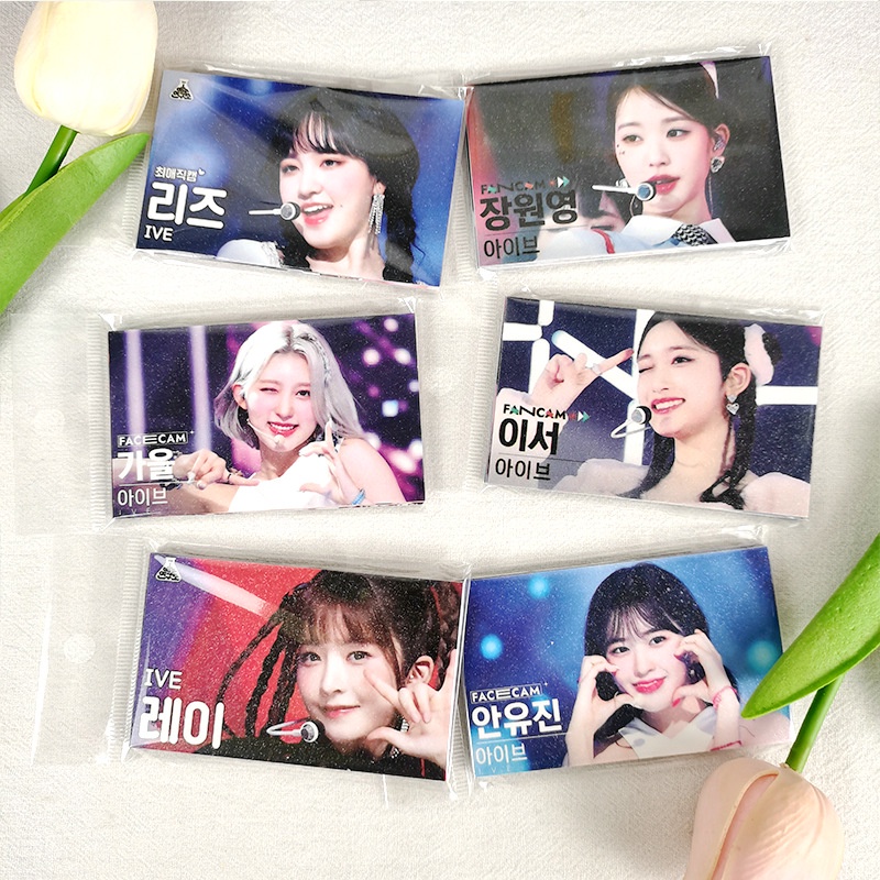 7 cái / bộ ive fancam ảnh bìa sân khấu photocards wonyoung rei liz yujin gaeul leeseo lomo cards kpop postcards ready stock sx