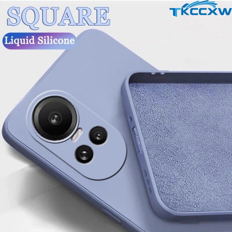 Ốp Điện Thoại Silicon Dẻo Chính Hãng Dáng Vuông Dành Cho OPPO A78 A58 A98 4G 5G Reno 10 Pro